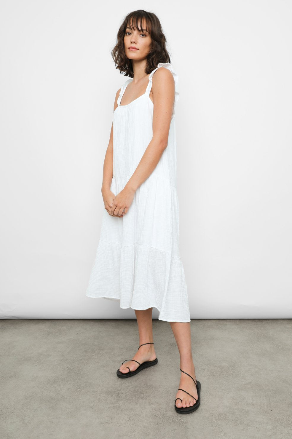 RAILS White Gauze Capri Dress – Flaunt